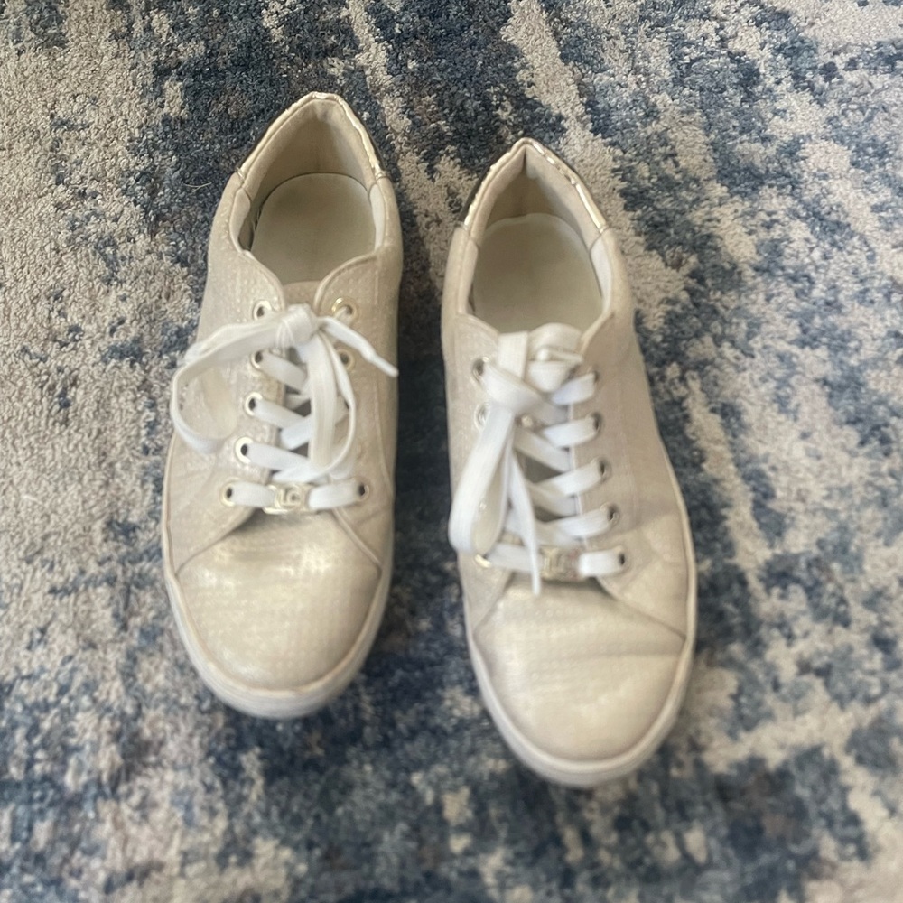 Liz Claiborne gold sneakers